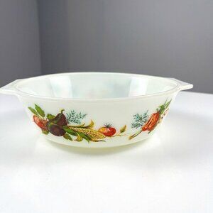 Vtg JAJ PYREX England #509 Market Garden Tuscany Pattern casserole No Lid 1971